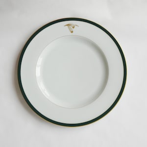 Eschenbach Porcelain Plate – Elegant German Dinnerware with Flying Goose & Gold Trim – Collector’s Gift from Germany