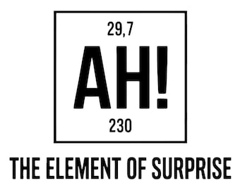Ah! The Element Of Surprise Staple Ringer Tee, Scientist Svg, Periodic Table Svg, Science Svg, Chemistry Svg,  Science Teacher Gift
