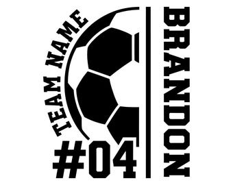 Soccer Team Svg, Soccer Ball Player Template, Soccer Mom Svg, Personalized Svg, Team Jersey Svg, Soccer Shirt Svg