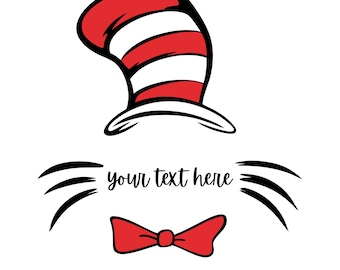 Dr Seuss Svg, Dr Seuss Hat Svg, Cat in the hat Svg, Dr Seuss Shirt, Dr Seuss Teacher Shirt, Svg Teacher, Font