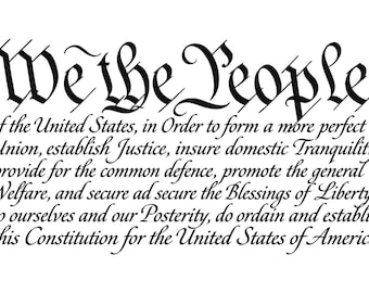 We the People Svg, Constitution Preamble Svg,  Patriotic USA American Flag Style 1776 Liberty Independence Day