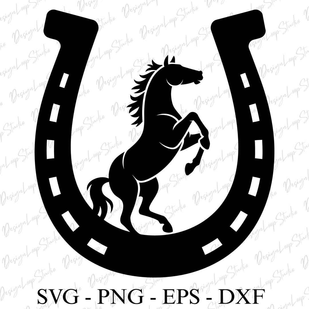 Prancing Horse Svg, Horseshoe Svg, Standing Horse Svg, Png, Eps, Dxf,  Vector Cut File for Cricut, Decal, Sticker, Vinyl, Pin - Etsy Ireland