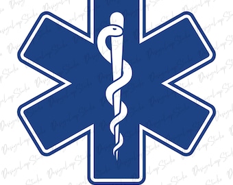 Ems Svg, Svg étoile de la vie, ambulancier paramédical, ambulancier, fichier de coupe vectorielle Cricut, Pdf Png Dxf, panneau de services médicaux d'urgence