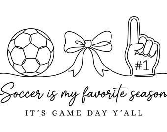 Soccer Is My Favorite Season Svg, Retro Soccer Svg, Game Day Svg, Sport Svg,  Soccer Bow Svg, Soccer Mama Svg, Soccer Svg