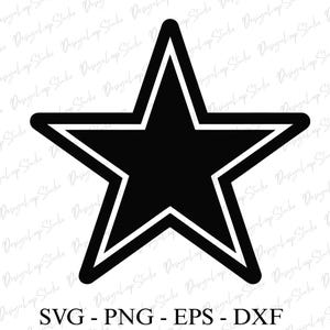 Star Svg, Rounded Star Png, Cute Clipart, Instant Download, Basic Shape Svg, Commercial Use Cut File, Star Outline Design