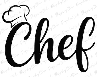 Chef Hat Svg, Cook Svg, Grill Father, Grill Master. Vector Cut file Cricut, Png, Dxf, Decal, Sticker, Stencil.