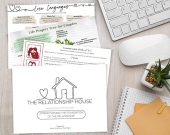 The Relationship House Couples Therapy Worksheet | Gottman Inspired Tool | Relationship Assessment | Printable PDF | Bilingual