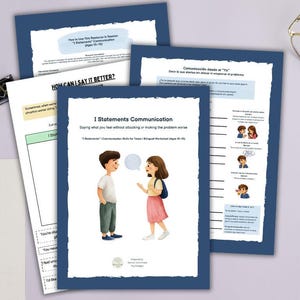 I Statements Communication Skills for Teens | Bilingual Worksheet + Interactive Activity (Ages 10–15)