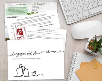 Love Languages Couples Therapy Worksheet | Relationship Communication Tool | Emotional Connection & Needs | Printable PDF | Bilingual