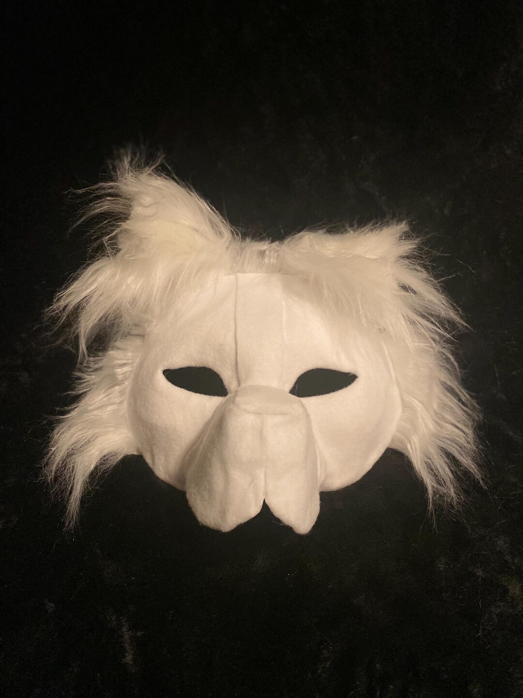 Translucent Dog Mask Blank Felted + Furred K9/dog Mask - Do It Yourself Listing - Stretchy ...