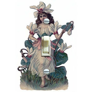 Vintage Fairy Illustration, Decorative Switch Plate Cover, Wall Plate, Single, Home Decor