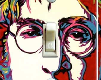 John Lennon Pop Art, Switch Plate  Cover, Wall Plate, Single, Home Decor