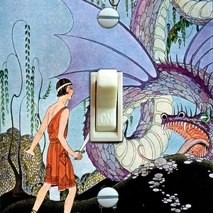 Cadmus And The Dragon Tanglewood Tales Nathaniel Hawthorne Virginia Sterrett 1921 Decorative Switch Plate Cover, Wall Plate, Single
