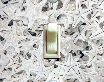 White Starfish, Switch Plate Cover, Wall Plate, Single, Home Decor