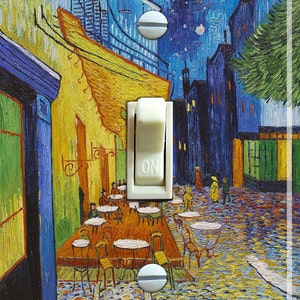 The Cafe&#39; Vincent Van Gogh, Switch Plate Cover, Wall Plate, Single/Double, Home Decor