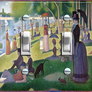 A Sunday on La Grande Jatte Georges Seurat, Switch Plate Cover, Wall Plate, Double/Triple, Home Decor