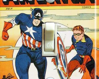 Captain America #57 Comic, Switch Plate Cover, Wall Plate, Single, Home Decor