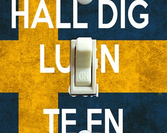 Bandera sueca, Håll Dig Lugn Och Ta en Fika, Stay Calm and Have a Coffee, cubierta de placa de interruptor, cubierta de interruptor de luz, placa de pared, individual doble