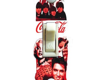 Coca Cola Classic Legends, Cubierta decorativa de placa de interruptor, Placa de pared, Individual, Decoración del hogar