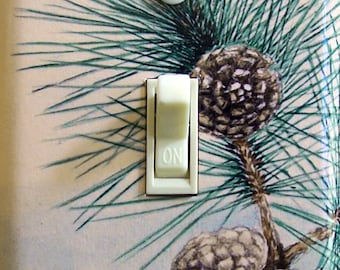 Pinecones IlIustration, Cubierta Decorativa De Placa De Interruptor, Placa De Pared, Simple/Doble, Decoración del Hogar