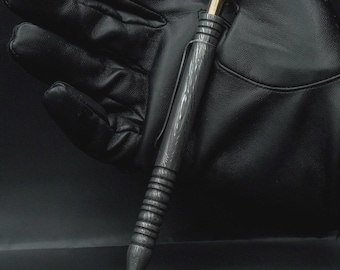 Damascus Steel Ballpoint Pen Handmade with Pocket Clip Retirement Gift Hand forged Pen