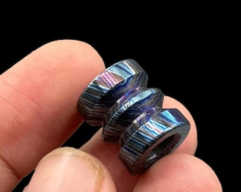 Zircuti Black Handmade Timascus Bead Knife Lanyard Paracord Bead Custom Beads Spinning Gift