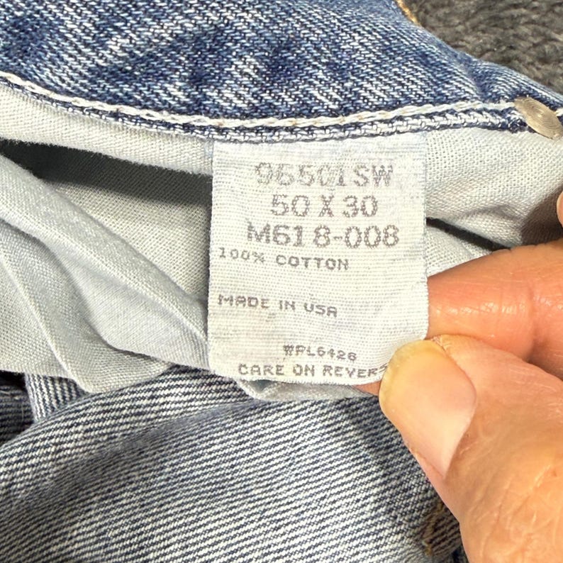 Wrangler Hero Authentic Jeans Mens 50x30 Blue Denim Made in USA 95501SW image 3