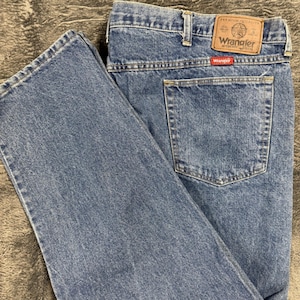 Wrangler Hero Authentic Jeans Mens 50x30 Blue Denim Made in USA 95501SW image 1