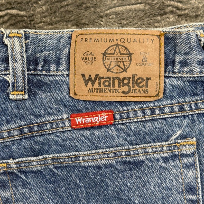 Wrangler Hero Authentic Jeans Mens 50x30 Blue Denim Made in USA 95501SW image 10