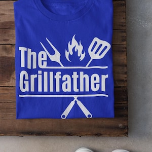 The Grillfather T-Shirt, Funny BBQ Shirt for Dad, Father's Day Grill Master Gift, Barbecue Pun Shirt, Cooking Joke Tee, Father's Day Shirt,