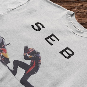 Racing Vettel SEB The Finger One, Sports 1 Sebastian Fans World Drivers&#39; Champion finger salute on the Podium Unisex Adult Long Sleeve Shirt