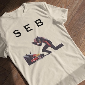 Racing Sports 1 Sebastian Fans Vettel SEB The Finger One World Drivers&#39; Champion Finger Salute on the Podium Unisex Adult Short Sleeve Shirt