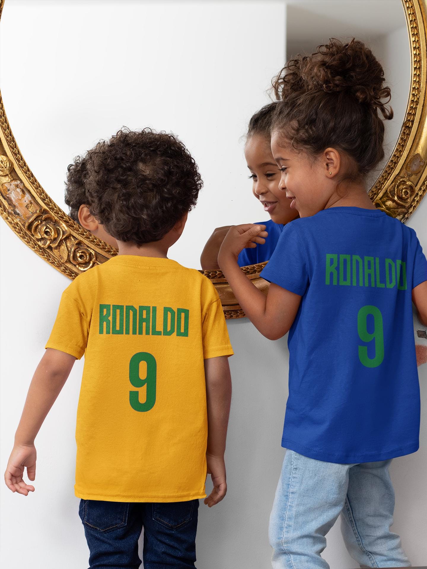 ロナウド ブラジル サッカー Tシャツ：ユニセックス 大人＆子供サイズ