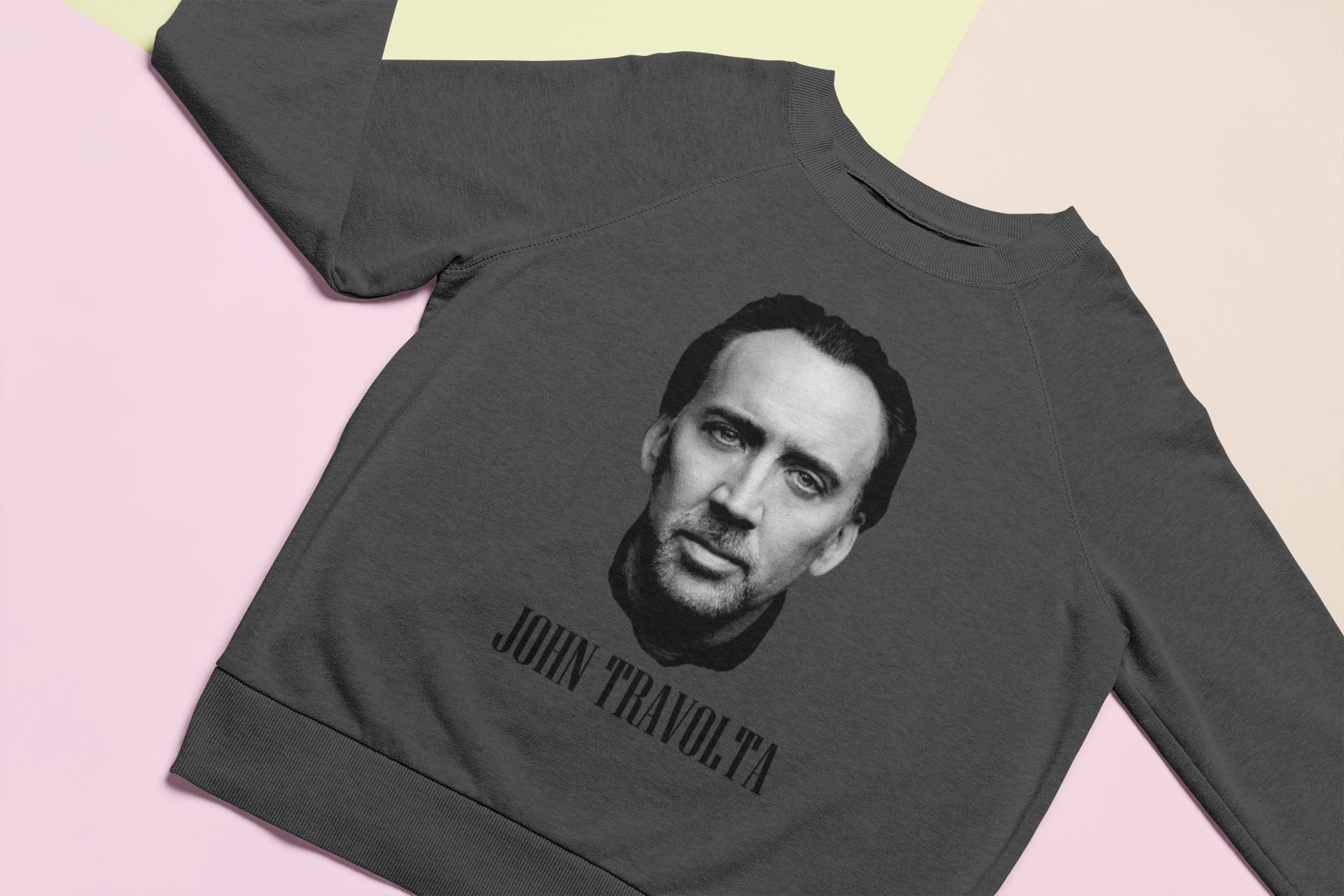 Maglione Omaggio A Nicolas Cage - Felpa Divertente Meme, Regalo Vintage Natale, Nero - Foto 2