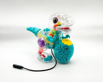 Strömbrytaranpassad växeldinosaurie med ägg – Ljus, ljud och rörelse