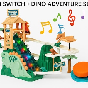 Switch-Adapted Dinosaur Adventure Playset with Adaptive Switch | Inclusive Lights, Music & Motorized Fun