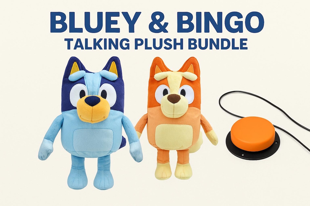 Talking Bingo Bluey & Bingo Talking Plush Bundle – Switch Adapted - Etsy