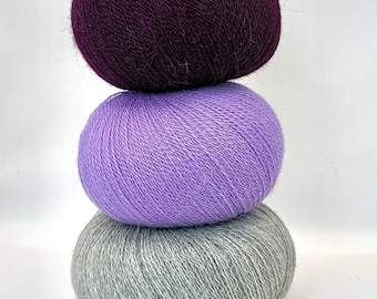 Hilo 100% de alpaca bebé - Grosor encaje (50 g ~ 437 yardas)