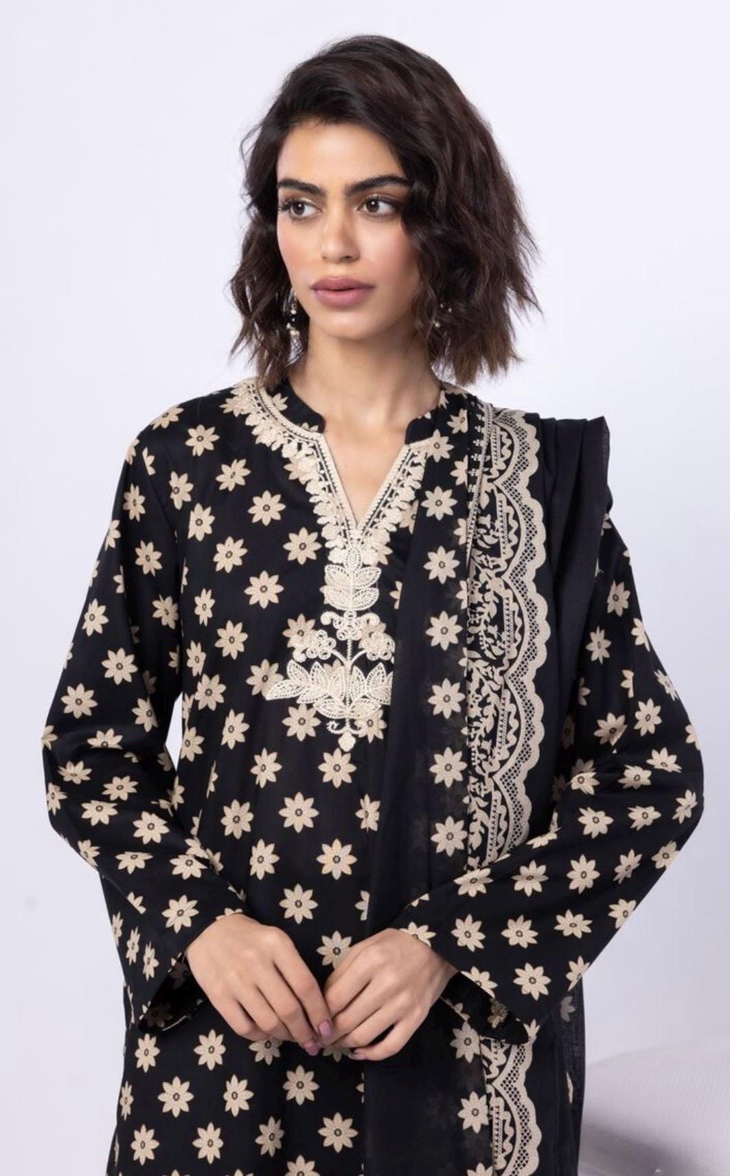 slim fit dress slacks Pakistani Formal Dress By Khaadi