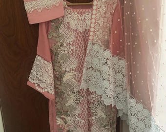 Embroidered Pakistani Suit: Medium Sobia Nazir Shalwar Kameez