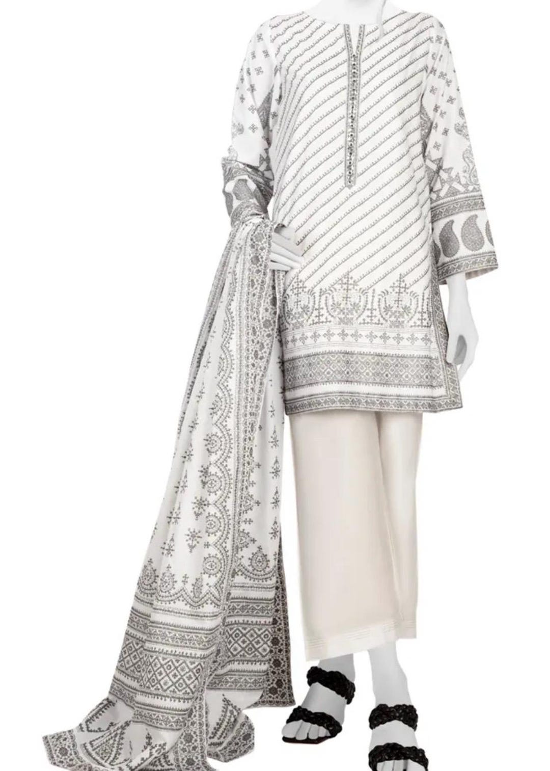 Pakistan Juneed Block Printed Pakistani Suit: Shalwar Kameez Dupatta, Junaid Jamshed ...