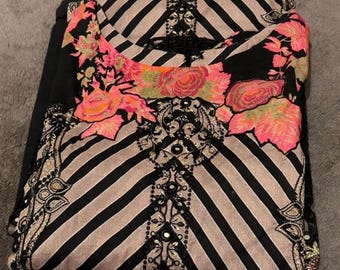 Charisma Pakistani Suit: Embroidered Kurta, Shalwar, Chiffon Dupatta