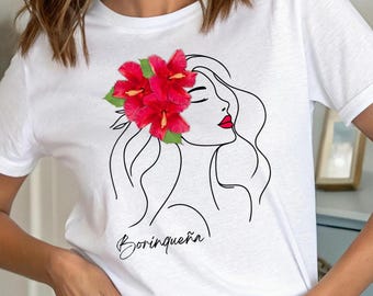 Flor de Maga Women's T-Shirt Boricua, National Flower of Puerto Rico
