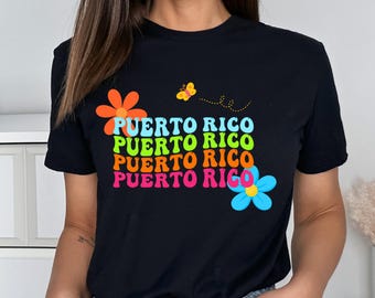 Vibrant Puerto Rico T-shirt for Puerto Rican women.