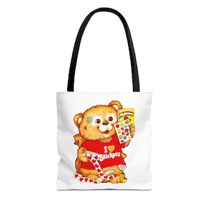 Cute Baby Bear I Love Stickers and Koala Bear Kong Video Game 1980s Vintage Design Tote Bag