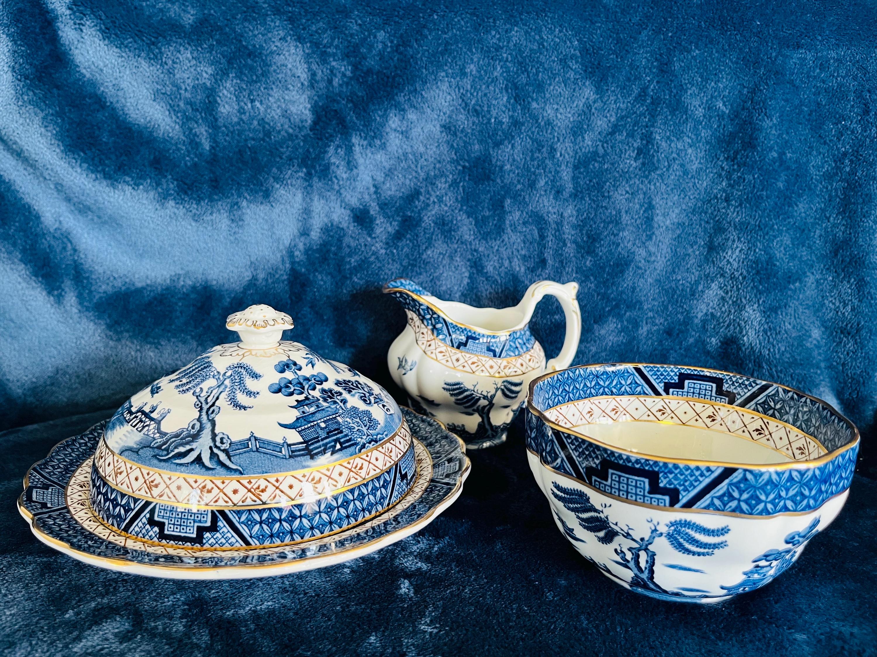 廃盤】Booth's リアルオールドウィロー ボウル 16cm 5枚 英国製 廃盤