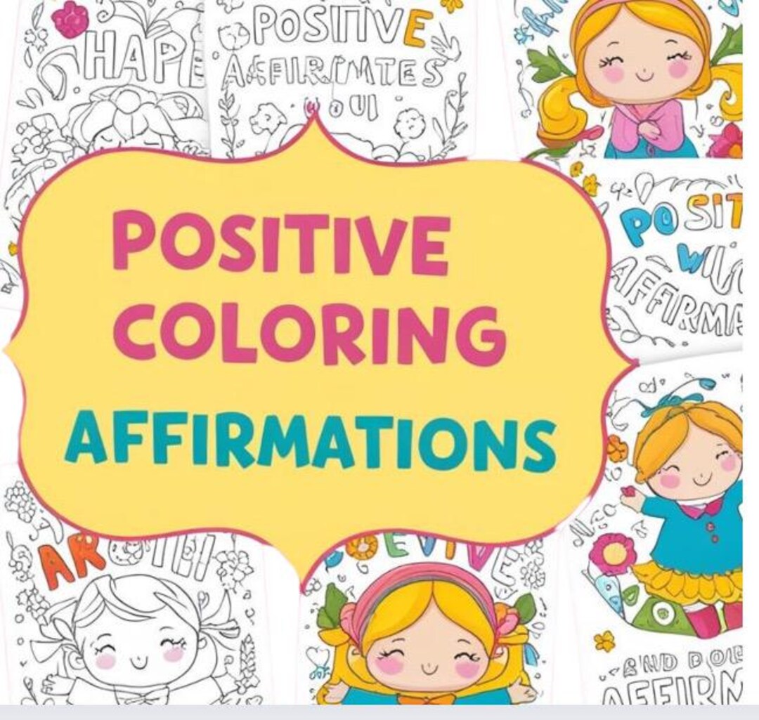 Cute Affirmations Colouring Prints - Etsy