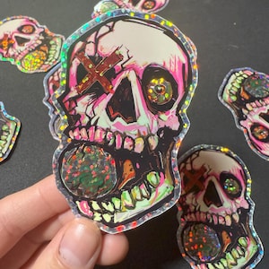 Skull Jawbreaker Horror Sticker
