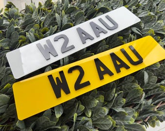 4D 3mm Number Plates: Road Legal Car Registration