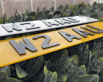 4D 3mm Car Number Plates: Road Legal, UK Made